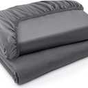 No Brand Bedding  Fitted Sheets - Bulk Pack of 2 Bottom Sheets 25X72  Grey
