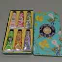 20% Shea Butter Hand Cream Gift Set, Instant Soothing Moisturizing Hand Cream for Women Nourishes Dry Hands, 6-Piece Delicate Tin Gift Set Almond, Citrus Verbena & Floral-Scented, 6 x 1 OZ