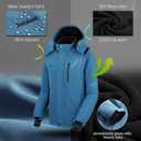 Men's Heated Jacket Windproof Winter Outdoor Soft Shell with Detachable Hood Electric Heated Coat