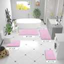 OLANLY Bathroom Rugs 36x24, Extra Soft Absorbent Chenille Bath Rugs, Rubber Backing Quick Dry, Machine Washable Bath Mats for Bathroom Floor, Tub and Shower, Home Decor Accessories, Pink