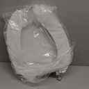 Centoco Elongated Toilet Seat, Open Front with Cover, Heavy Duty Commercial, Stainless Steel Self Sustaining Hinge, Plastic, Made in the USA, 820STSS-001, White