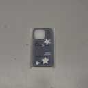 Casechics Compatible with iPhone Case,Cool Denim Fabric Embroidery Star Silicone Camera Lens Protection Soft Shockproof Cover Phone Case (Blue,iPhone 15 Pro)