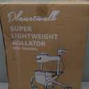 PLANET WALK Super Lightweight Rollator Walker for Seniors, Foldable Rolling Walker with Seat and 8" Rubber Wheels for All Terrain, Unique Design Aluminum Frame Sturdy Walkers for Traveling - Purple