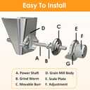 2026 Grain Mill Attachment for KitchenAid Stand Mixer, All Metal 9 Levels Flour Mill for KitchenAid, Fit for Grinding Wheat, Corn, Oats, Millet, Coffee Beans