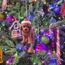 3D Printed Funny Christmas Ornament for Tree and Car  Unique Gag Gift for Pet Lovers  Fun Christmas Tree & Car Decor Gift