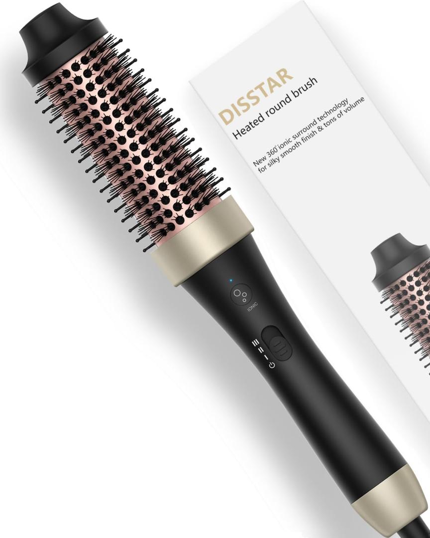 Ionic Thermal Brush, 1.5 Inch, Volume Blowout Styling, Dual Voltage, 30s Fast Heated Curling Iron Brush