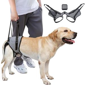 Dog Lift Harness, Dog Sling for Medium Dogs, Adjustable Dog Support Harness for Back Legs, Comfy Design Pet Harness with Padded for Elderly, Injured, Arthritic, Senior, Disabled Dogs, M