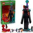 LEGO Minecraft The Enderman Tower Building Toy for Boys & Girls - Video Game Building Set for Kids, Ages 9+ - 2 Toys in 1 for Player Vs. Player Pretend Play - Gift Idea for Gamers - 21279
