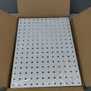 Spampur Peg Board, 4 Pack Metal PegBoard Organizer with Accessories, White Pegboard Panels with 50 Pcs Hooks and Baskets, Wall Organizer for Office, Craft Room Organization, Garage, Sewing Room