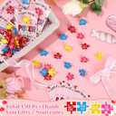 Quelay 50 Set Valentine's Day Puzzle Pin Conversation Heart Puzzle Piece Lapel Pins Hug Me Love Sayings Brooches with Thank You Cards & Gift Bags for Classroom Exchange Party Wedding Favors