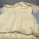 Ruffles Sleeve A-Line Chiffon Waist Applique Maxi Wedding Guest Dress, Size 14