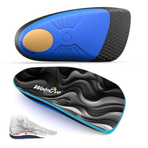 Plantar Fasciitis Inserts for Heel Pain - Welnove Arch Support Heel Cushions Insoles for Heel Pain Relief, Heel Spur, Achilles Tendon, Heel Cups for Most Shoes, Women's 6-9, Men's 5-8