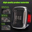 LED Tail Lights Compatible with Wrangler YJ 1987-1995, TJ 1997-2006, CJ5 1976-1983, CJ7 1976-1986, CJ8 1981-1985 Rear License Plate/Running/Brake/Turn Signal/Reverse Light Kit,2PCS Smoke Lens