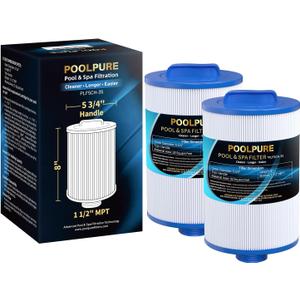 POOLPURE Replacement Filter for PMAX50P4, Unicel 5CH-35,Filbur FC-0300, Baleen AK-90109, Excel Filters XLS-526, Darlly 50353, Pure N Clean PC-0300, SD-00780, SD-00650 Filter Cartridge1 1/2" MPT (2)