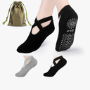 Yoga Socks For Women,Non slip Grip Pilates Socks Suitable For Ballet,Plasticity,Dance,Home,Training, 4 Pack