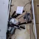 47.2 Fluted Makeup Vanity Desk with 38 Mirror and Lights, Modern Tall Vanity Table with Detachable Top, 8 Drawers & Shelves Storage, Dressing Table Built-in Power Outlet for Bedroom