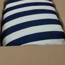Briwooody Outdoor Bean Bag Chair with Ottoman, Large Patio Lounge Chair for Adults, Thick Filled Lounger for Pool, Deck, Backyard Relaxation Seating(Blue, White Stripes)