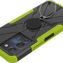 Case for Infinix Note 12 Turbo Case Cover,360Rotatable Kickstand Dual Layer Shockproof Case for Infinix Note 12 G96 / Note 12 Turbo X670 Case Green