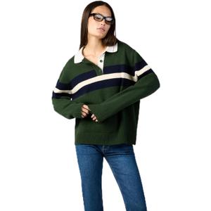 WEWOREWHAT Women's Knitted Rugby Shirt, XS