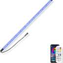 Gepas LONGRUNNEW Replacement 23.6'' LED Light Strip Color Changing for Waterfall Spillway Pool Fountain with Adapter, Remote Control Designed (24 INCH)