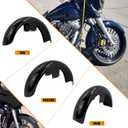 19 inch Front Fender Mudguard Fit for Harley Touring Road King FLHR Electra Glide FLHT Street Glide FLHX CVO Road Glide Custom Baggers Gloss Black