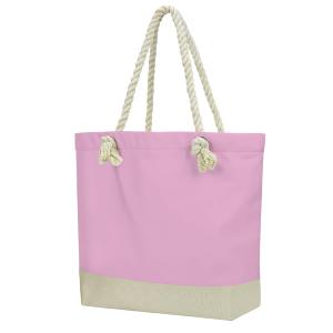 Fokongna Tote Bag for Women, Beach Bag Waterproof Sandproof, Beach Tote, Swim Bags for Travel, Shopping and Parties, Gift Choice for Friends and Loved Ones(Solid Soft Pink)