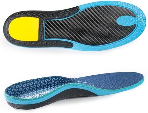 Carbon Fiber Shock-Absorbing Insole with Arch Support is Suitable for Basketball, Running, Cycling, Outdoor Hiking and Other Daily Sports. (Blue, M：7.5/8丨W：8.5/9（270mm）)Size 9