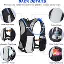 KUYOU Running Hydration Vest - Lightweight Insulated Hydration Backpack with 2L Water Bladder, Adjustable Chest Straps and Reflective Water Backpack for Running Marathon Race Hiking Cycling