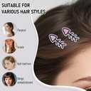 6 Pcs Acrylic Fish Bone Shape Hair Clips Summer Kawaii Small Fish Duckbill Hairpins Non Slip Bangs Barrettes Beach Headwear for Women Hairstyle Clips Accessories