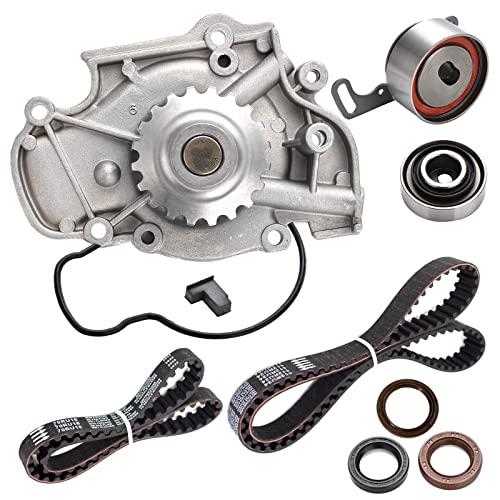Nakuuly Timing Belt Kit with Water Pump Compatible with 1994-2002 Honda Accord, 1998 Odyssey, 1997-1999 Acura CL, 1998-1999 Isuzu Oasis 2.2L 2.3L L4 SOHC 16V Engine F22B1 F23A1 F23A4 F23A5 F23A7