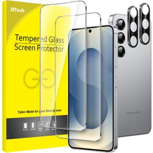 JETech Screen Protector for Samsung Galaxy S25 5G with Camera Lens Protector, Tempered Glass Film, Fingerprint ID Compatible, HD Clear, 2-Pack Each