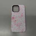 STARVIP for iPhone 14 Pro Max Case Cute – Wireless Charging Compatible – Dual-Layer Shockproof Protection with Stylish Wildflower Design – Protective Cover for Women - Romantic Pink Bloom