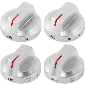 4PCS DG94-03500A/Z for Sam-Sung Knob Replacement, DG94-03500V DG94-03500W Knobs Compatible with Sam-ung Electric Range NE63T8111SS/AA NE63T8311SS/AA NE63T8751SS/AA