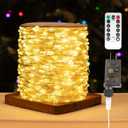 Fairy Lights Plug in,660FT 2000LEDs Waterproof Led String Lights,8 Modes Remote Twinkle Light for Outdoor Indoor Christmas Wedding Birthday Garden Party Decorations,Silver Wire,Warm White