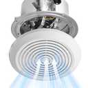 V2270-50 360 Bathroom Exhaust Fan, 50 CFM Round Ceiling Vent Fan, Non-Lighted Bath Fan Replacement for RV or Mobile Home, Fits 8 Inch Opening with 3 Inch Duct, White