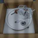 DOOOB Ceramic Cat Water Fountain, 2.1L/71oz Ceramic Cat Fountain, Automatic Ceramic Water Fountain for Cats, Pet Water Fountain with Ultra-Quiet Pump and 3 Filters & 3 Sponges (White)