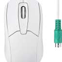 Perixx PERIMICE-209 P, Wired PS2 Optical Mouse with Scroll Wheel and 1000 DPI, White (11832)