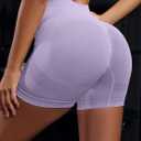 OVESPORT 3 Piece Workout Shorts for Women Seamless Scrunch Butt Lifting High Waisted Yoga Gym Booty Running Short Pants (Blue, XL)