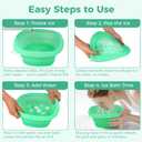 SaporeArt Ice Face Bowl, Upgraded Wider & Deeper Collapsible Silicone Facial Ice Bath Bowl with Built-In Ice Mold, Soothes Puffiness & Redness, Ideal for Home and Travel