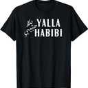 Yalla Habibi Arabic Muslim Honeymoon Valentine's Day Love T-Shirt,small