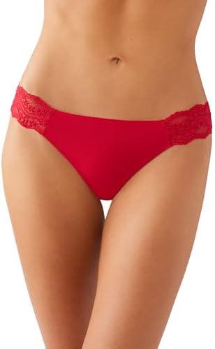 b.tempt'd Women's B.Bare Sleek Minimal Coverage Thong Panty, 976267 (Medium, Red)