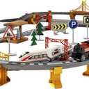 119PCS Electric Train Set for Kids Ages 4-8, Battery Operated Train Set with Tracks, Gifts for 3 4 5 6 7 8+ Years Boys and Grils Birthday Party Favor Gift