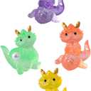 4pcs Chinese Zodiac Animals Dragon Ornaments 2025 Fengshui Statue Chinese New Year Figurine Mini Model Resin Cartoon Accessories