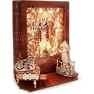 Beauty and The Beast 3D Puzzle Nightlight  LED 3D Puzzle Gifts  3D Wood Puzzles Storybook Nightlight Home Dcor for Kids and Adults