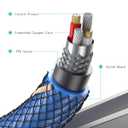 EMK 1/4 to 3.5mm Adapter, 1/4" Female to 1/8" Male Stereo Audio Adapter for Speaker,Amplifiers, Guitar, Home Theater Devices, Laptop, Headphones (6.6FT/2M)