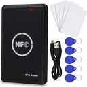 JASAG Smart Access Control Copier, RFID Reader Writer, 125KHz Duplicator, 13.56MHz Encrypted Card Decoder, NFC Tag Replicator, with Writable Key Fobs, Free Software