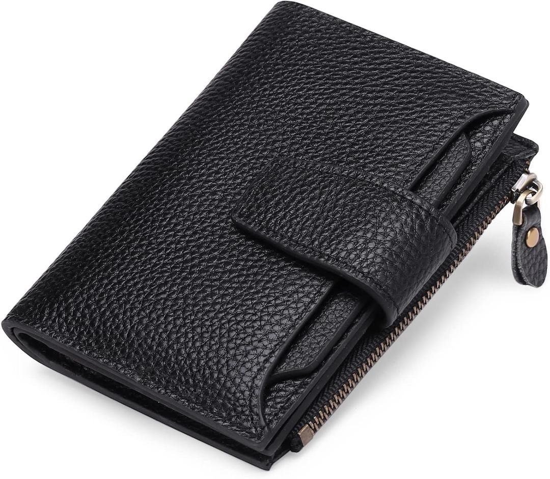 FALAN MULE Small Wallet for Women Leather Bifold Compact RFID Blocking Small Womens Wallet Purse | Compact Size, RFID Blocking, Includes Coin Pouch, Card Holders, 14 Slots
