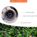 Hedge Trimmer Head, Double Blade Backpack Hedge Trimmer Head, 26mm Hedge Trimmer Blade Attachment Replacement Parts, 65 Manganese Steel Aluminum Alloy Hedge for Brush Cutters