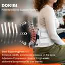 DOKIBI Back Brace for Lower Back Pain Relief,Lumbar Waist Support for women,Lower Back with 3D Lumbar Pad for Work Sports Sciatica, Scoliosis(GreyM) (Medium)