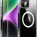 4 x for iPhone 14 Case,[Compatible with Magsafe][Anti-Yellowing] with Screen Protector,Slim Thin 10 FT Shockproof Phone Case 6.1 inch-Clear